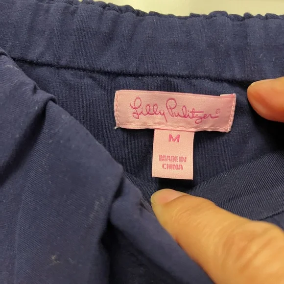 Lilly Pulitzer Blue Strapless Athens Tide‎ Eyelet Dress Sz. M - Picture 6 of 10